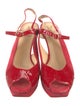 Yves Saint Laurent Suede Leather Trim Embellishment Slingback Pumps