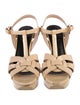 Saint Laurent Patent Leather T-Strap Sandals