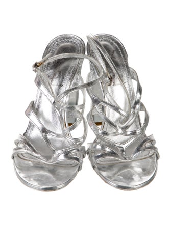 Yves Saint Laurent Leather Slingback Sandals