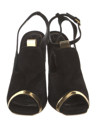 Yves Saint Laurent Suede Slingback Pumps