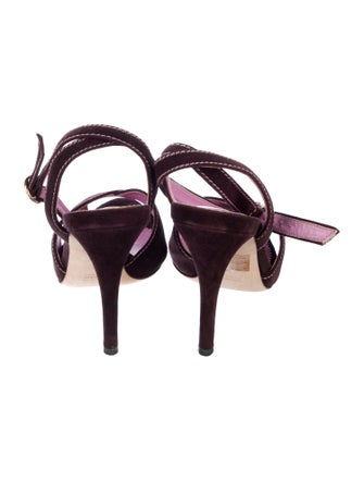 Yves Saint Laurent Rive Gauche Suede Sandals