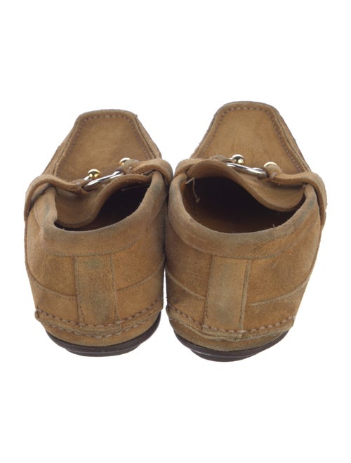 Yves Saint Laurent Rive Gauche Suede Bow Accents Loafers