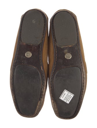 Yves Saint Laurent Rive Gauche Suede Bow Accents Loafers