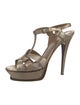 Yves Saint Laurent Leather T-Strap Sandals