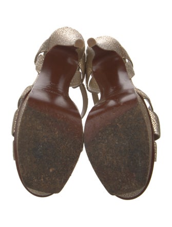 Yves Saint Laurent Leather T-Strap Sandals