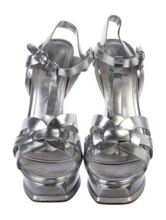 Yves Saint Laurent Leather T-Strap Sandals