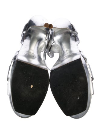 Yves Saint Laurent Leather T-Strap Sandals