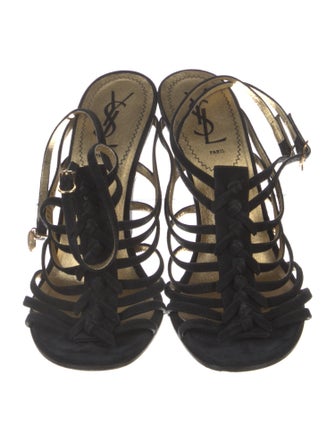 Yves Saint Laurent Suede Slingback Sandals