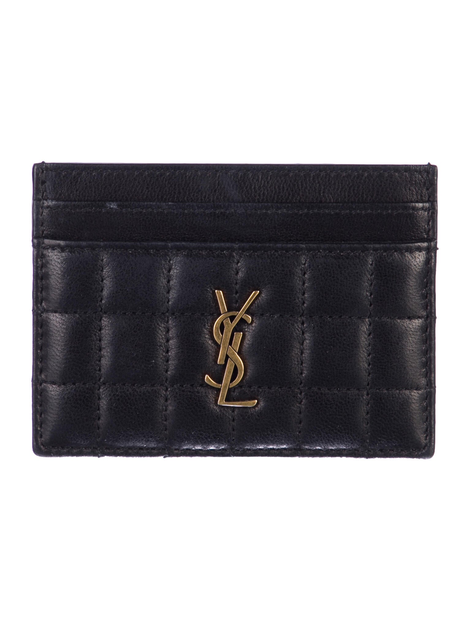 Saint Laurent Cassandre Matelassé Carré Leather Card Holder