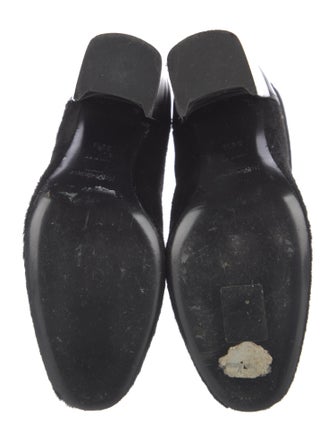 Yves Saint Laurent Ponyhair Leather Trim Embellishment Boots