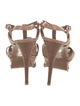 Yves Saint Laurent Rive Gauche Leather T-Strap Sandals