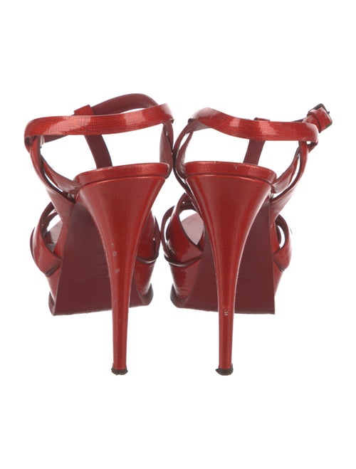 Yves Saint Laurent Patent Leather T-Strap Sandals