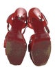 Yves Saint Laurent Patent Leather T-Strap Sandals