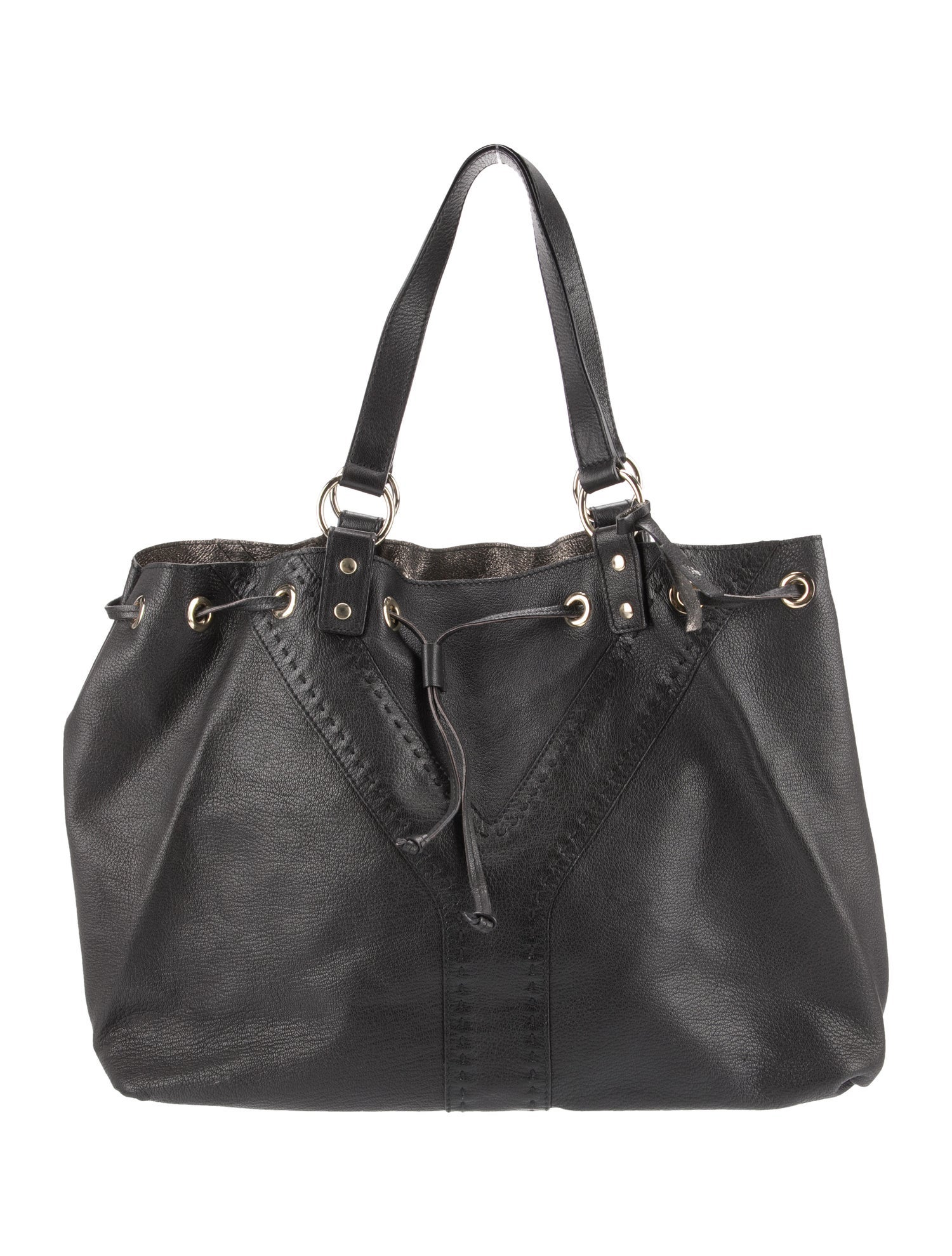 Yves Saint Laurent Rive Gauche Leather Bucket Bag