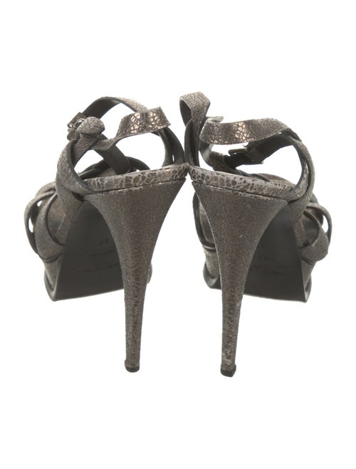 Yves Saint Laurent Rive Gauche Leather T-Strap Sandals