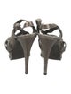Yves Saint Laurent Rive Gauche Leather T-Strap Sandals