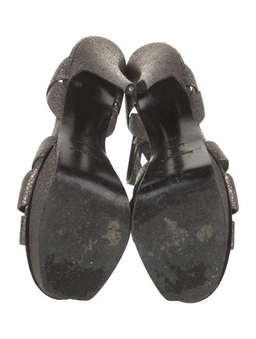 Yves Saint Laurent Rive Gauche Leather T-Strap Sandals