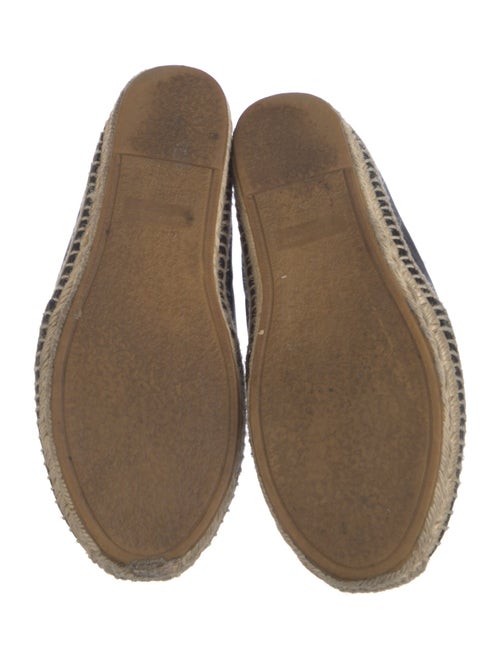 Saint Laurent Leather Whipstitch Trim Espadrilles