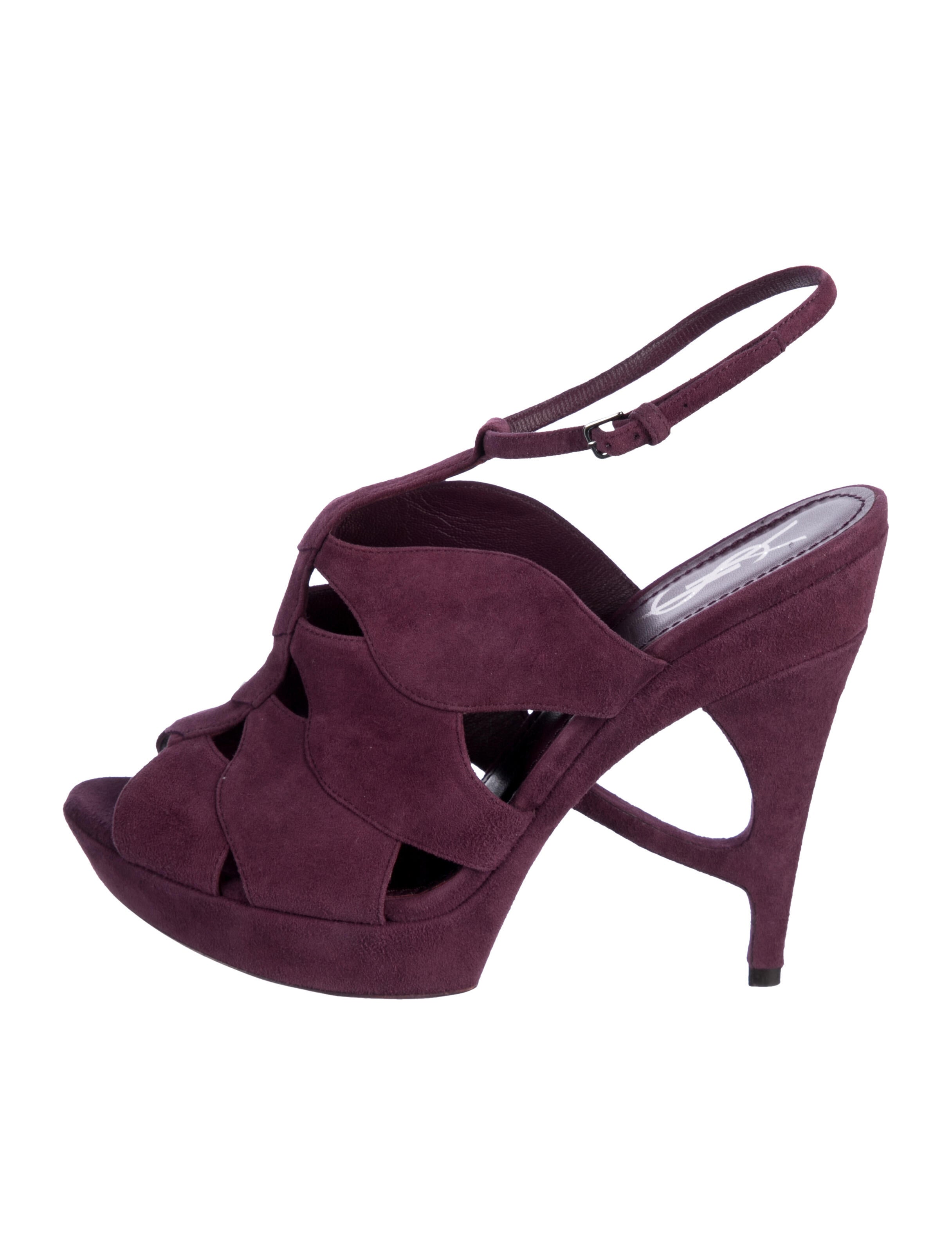 Yves Saint Laurent Suede Slingback Sandals