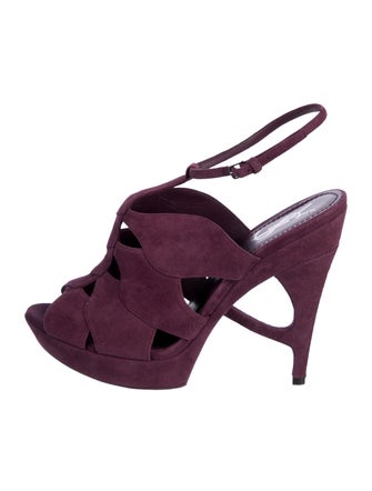 Yves Saint Laurent Suede Slingback Sandals