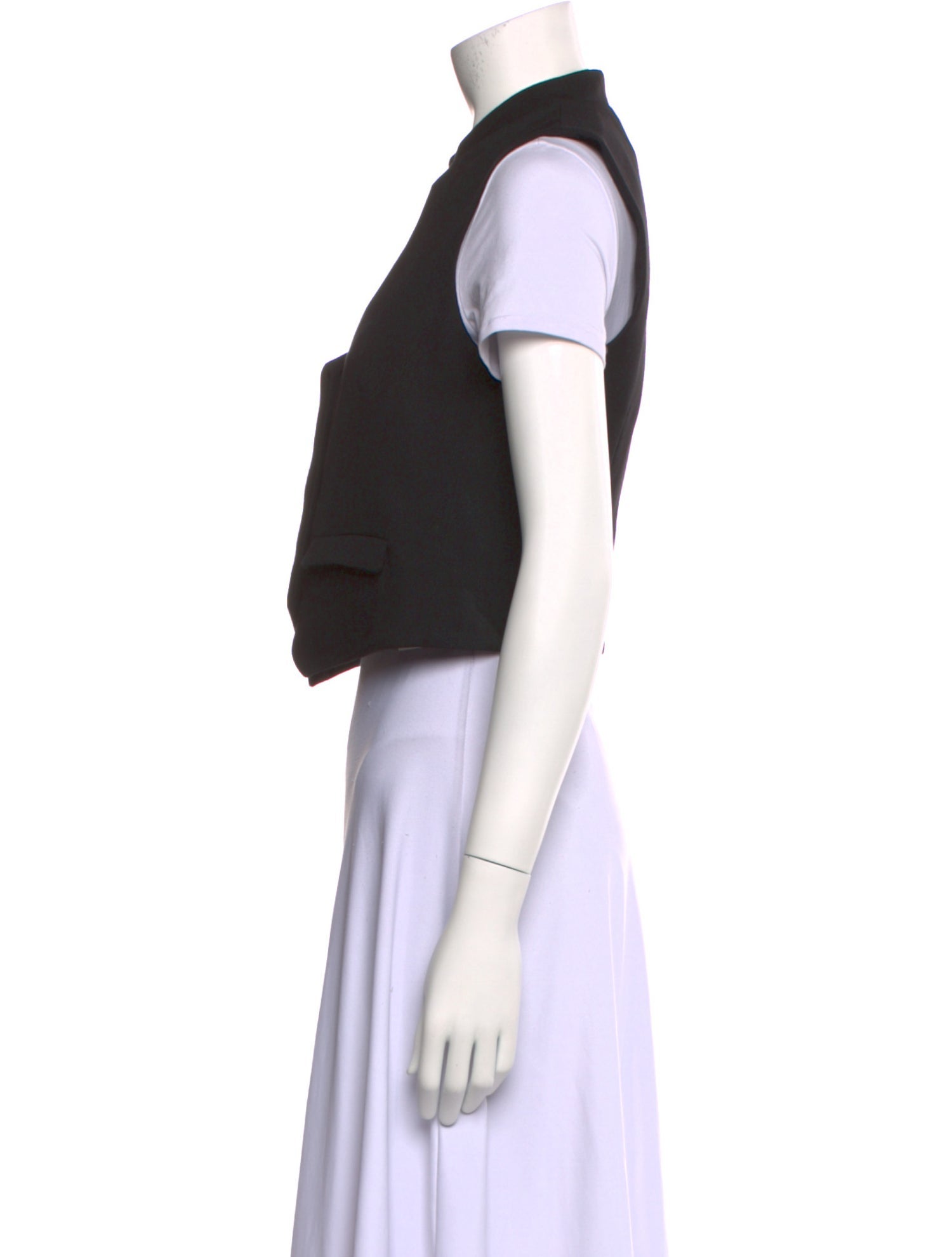 Yves Saint Laurent Silk Scoop Neck Crop Top