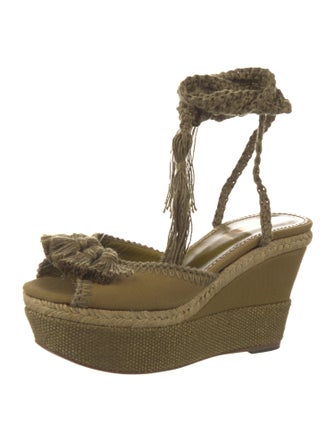 Yves Saint Laurent Canvas Tassel Accents Espadrilles