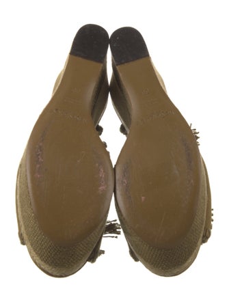 Yves Saint Laurent Canvas Tassel Accents Espadrilles