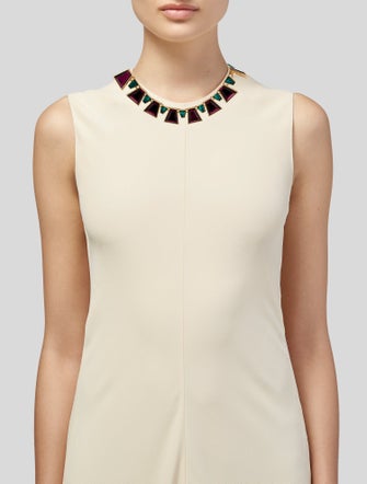 Yves Saint Laurent Crystal Gripoix Collar Necklace