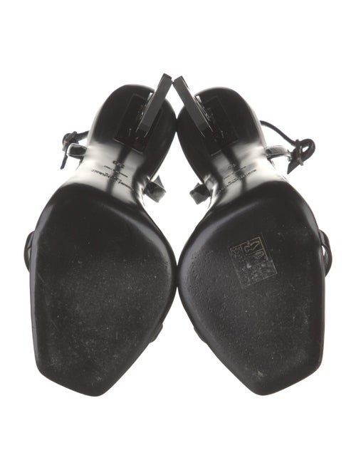 Saint Laurent Patent Leather Slingback Sandals