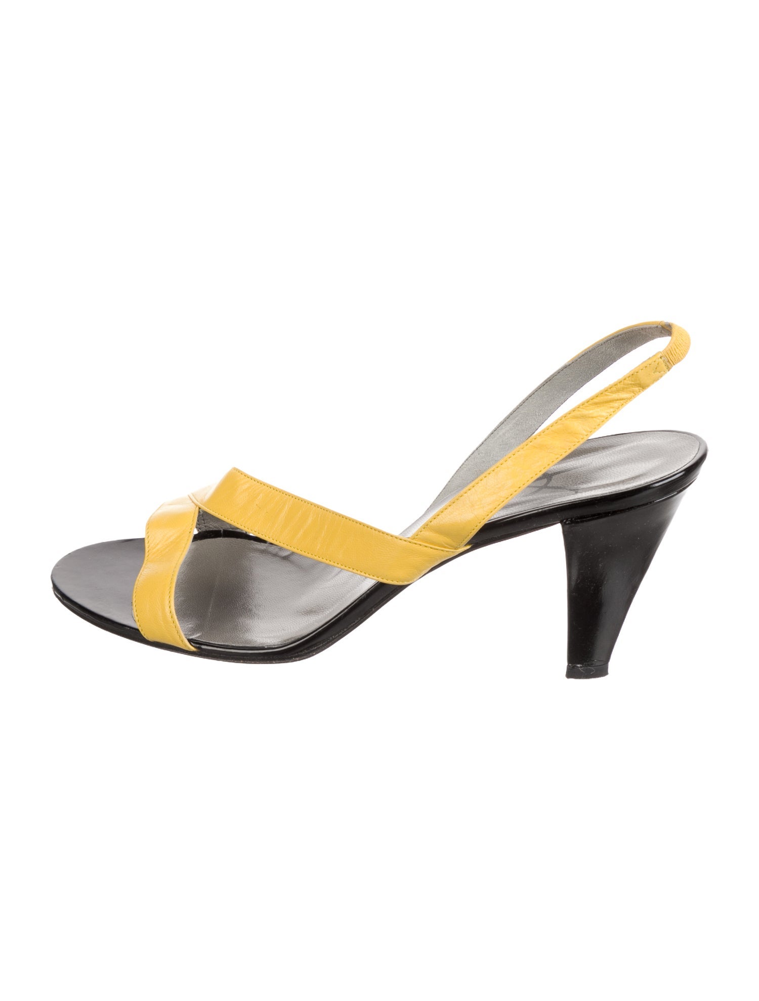 Yves Saint Laurent Leather Slingback Sandals