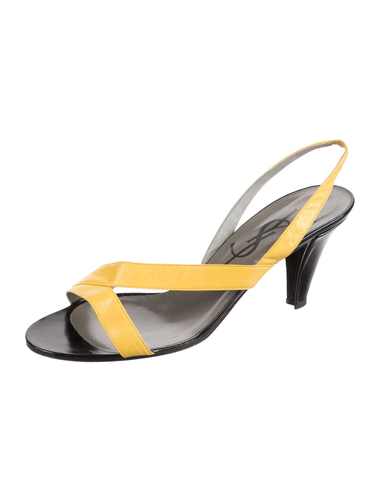 Yves Saint Laurent Leather Slingback Sandals