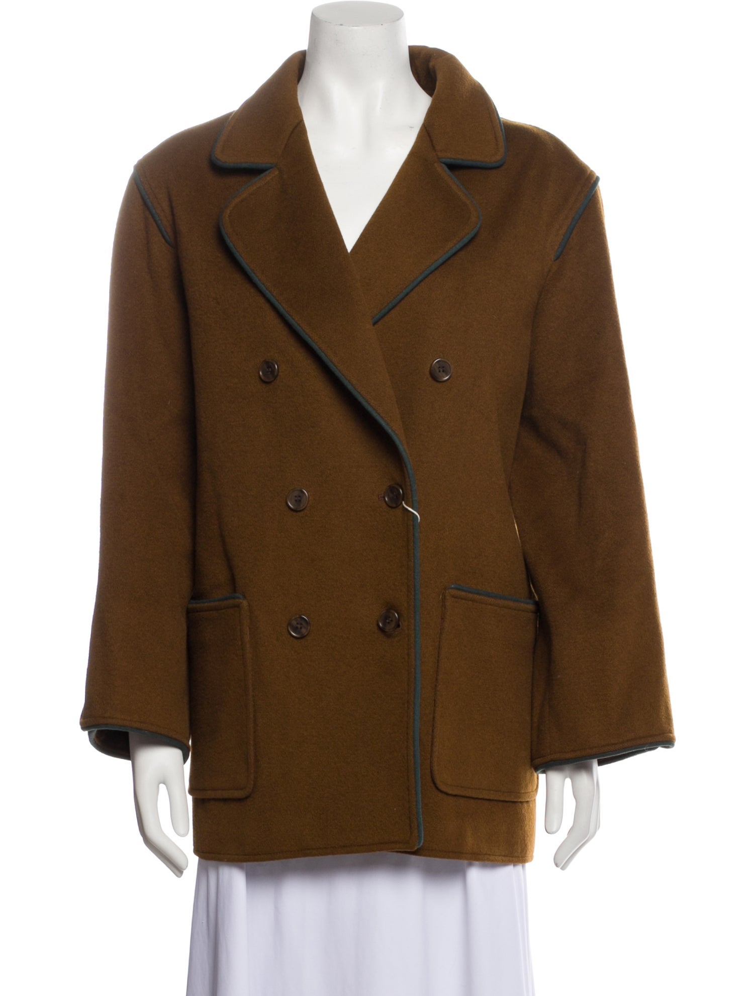 Vintage Saint Laurent YSL Yves Wool Jacket Overcoat Black