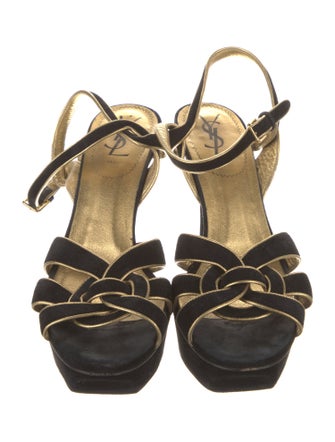 Yves Saint Laurent Rive Gauche Suede Sandals