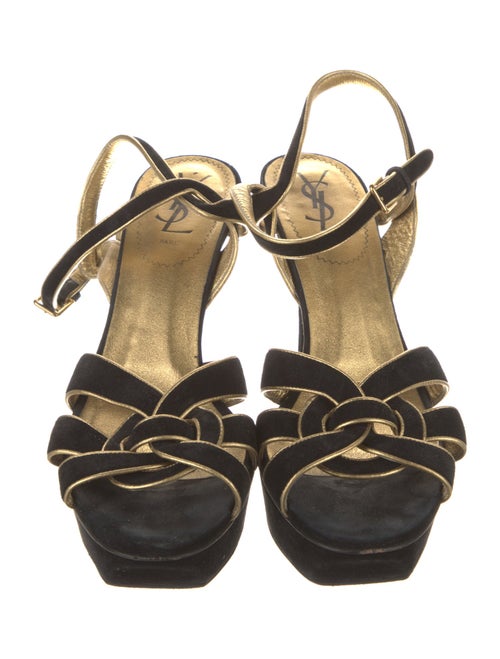 Yves Saint Laurent Rive Gauche Suede Sandals