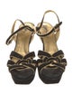 Yves Saint Laurent Rive Gauche Suede Sandals