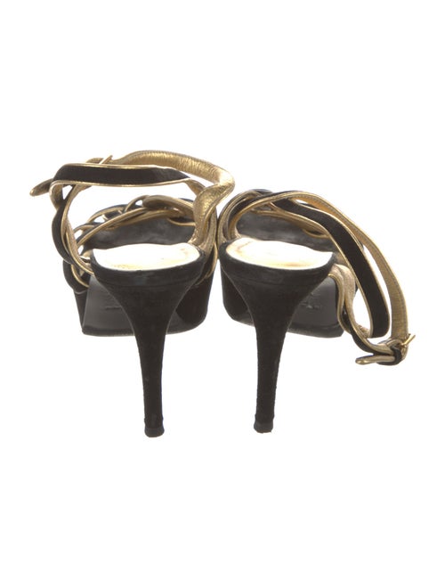 Yves Saint Laurent Rive Gauche Suede Sandals