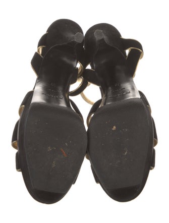 Yves Saint Laurent Rive Gauche Suede Sandals