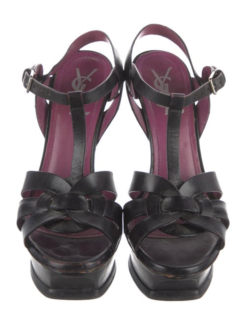 Yves Saint Laurent Leather T-Strap Sandals