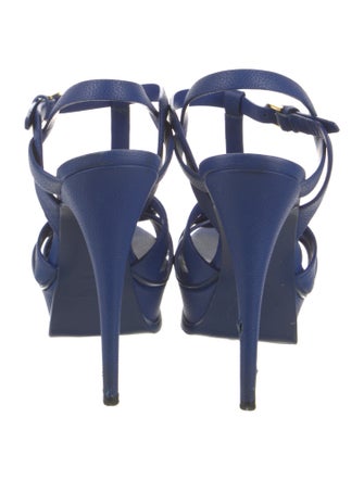 Yves Saint Laurent Leather T-Strap Sandals