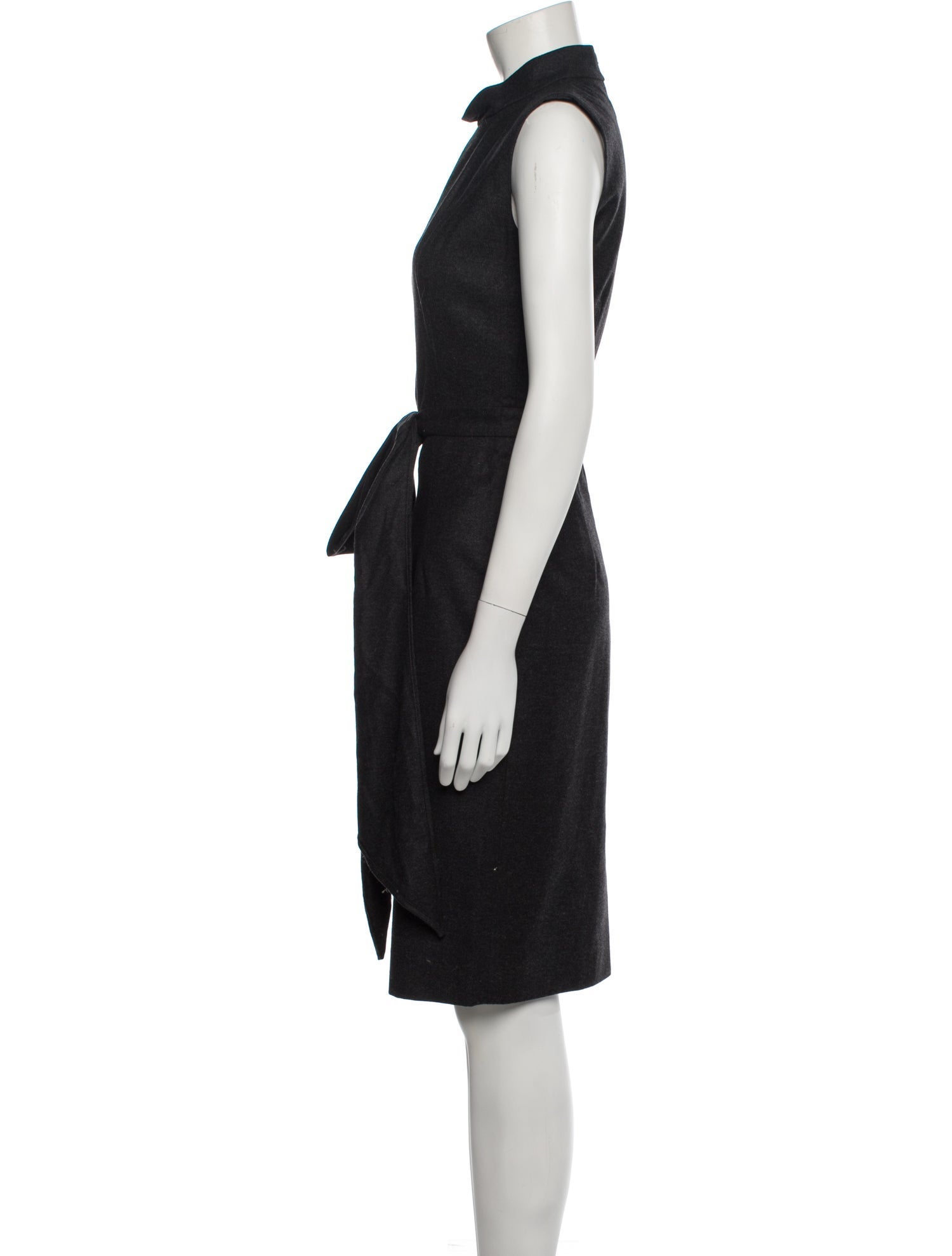 Yves Saint Laurent Virgin Wool Knee-Length Dress