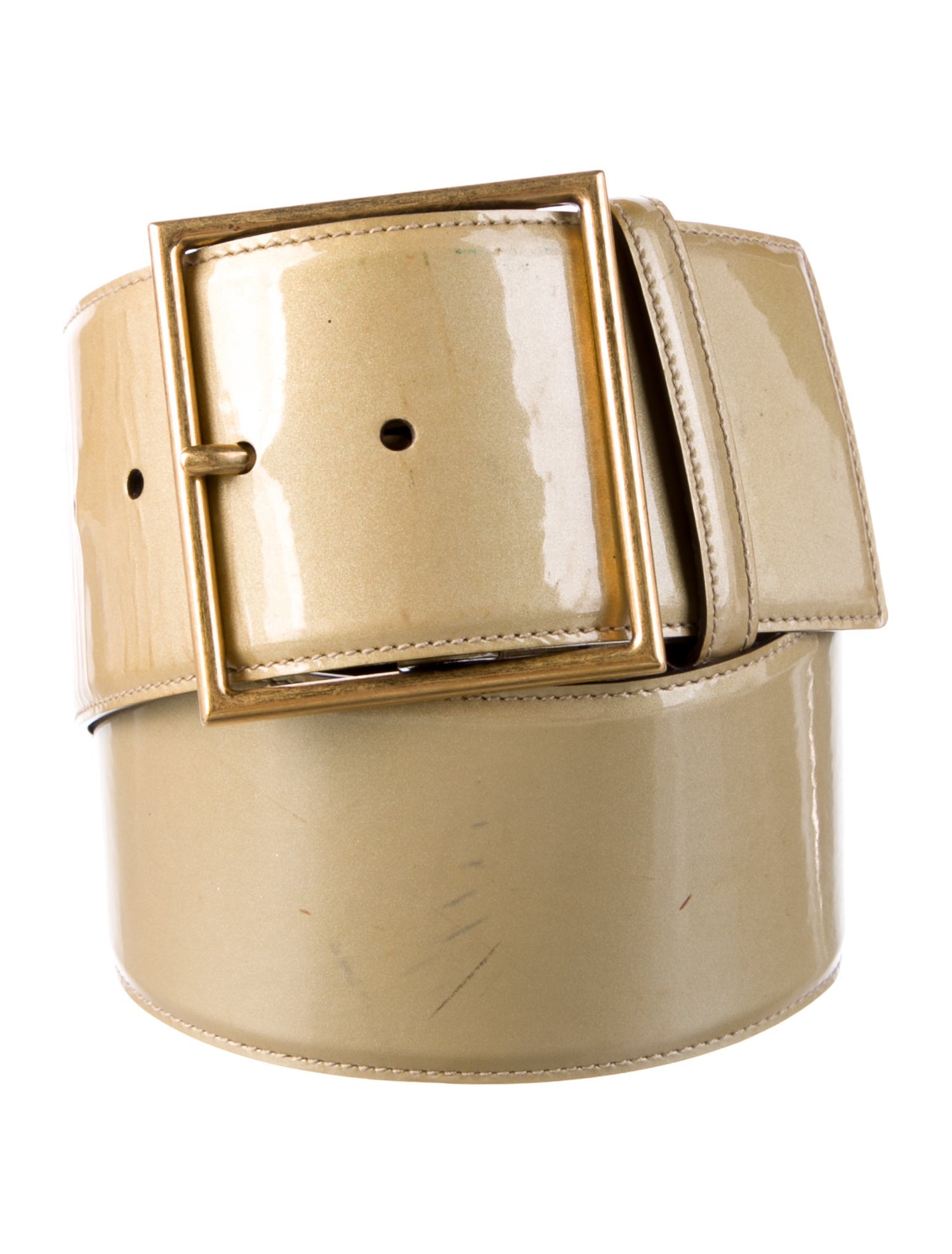 Yves Saint Laurent Wide Leather Waist Belt