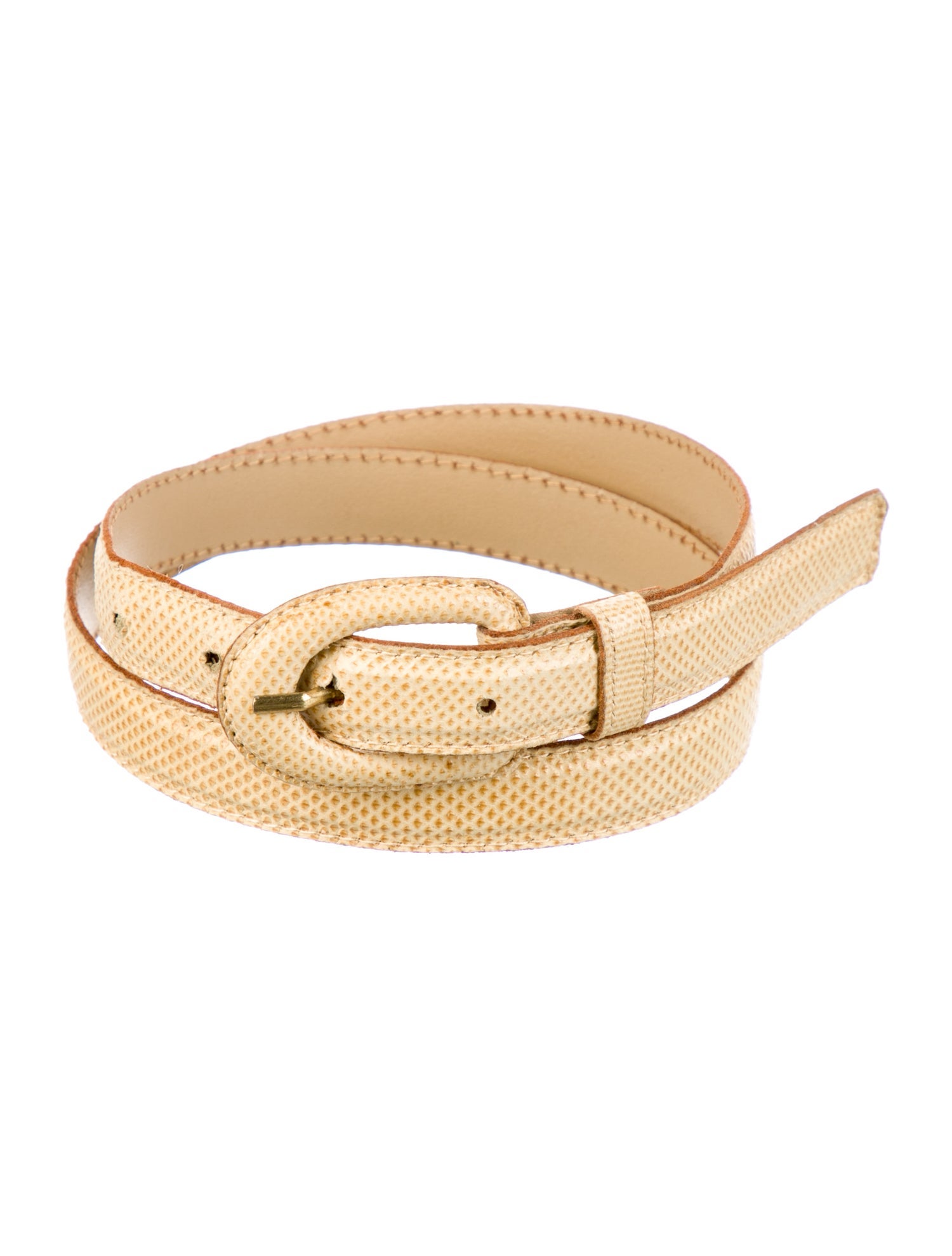 Yves Saint Laurent Waist Belt Neutrals Karung Gold-Tone