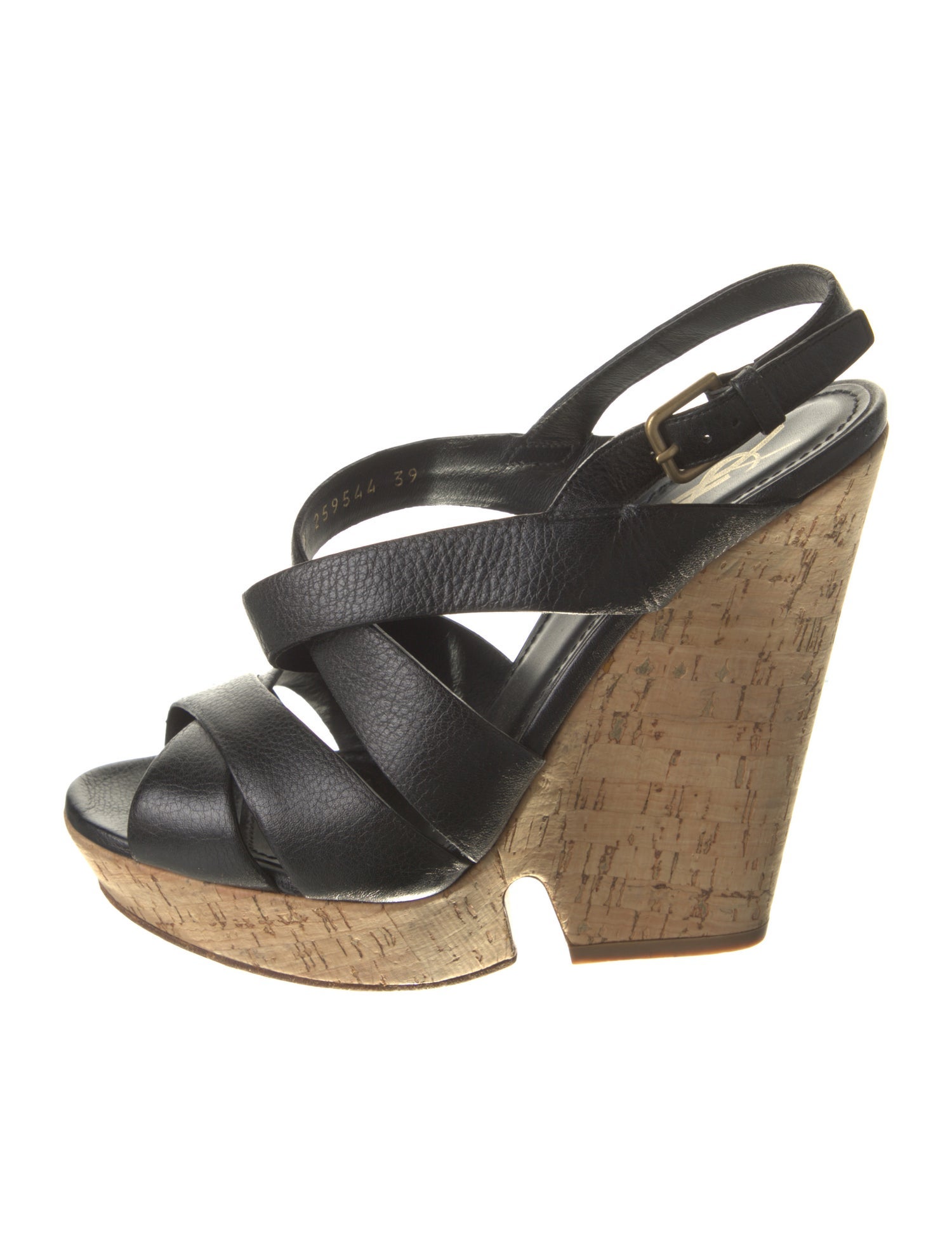 Yves Saint Laurent Leather Slingback Sandals