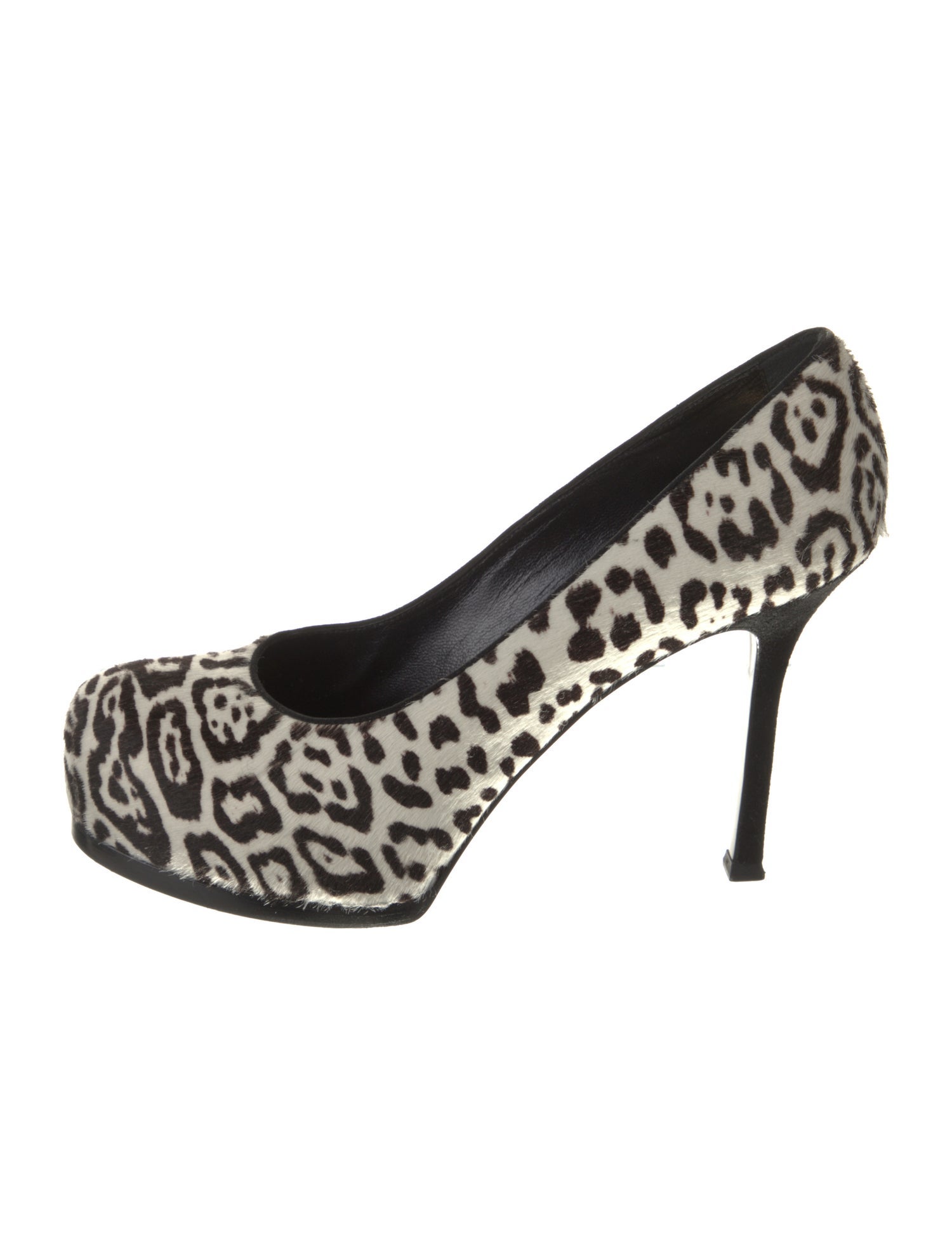 Yves Saint Laurent Rive Gauche Ponyhair Animal Print Pumps