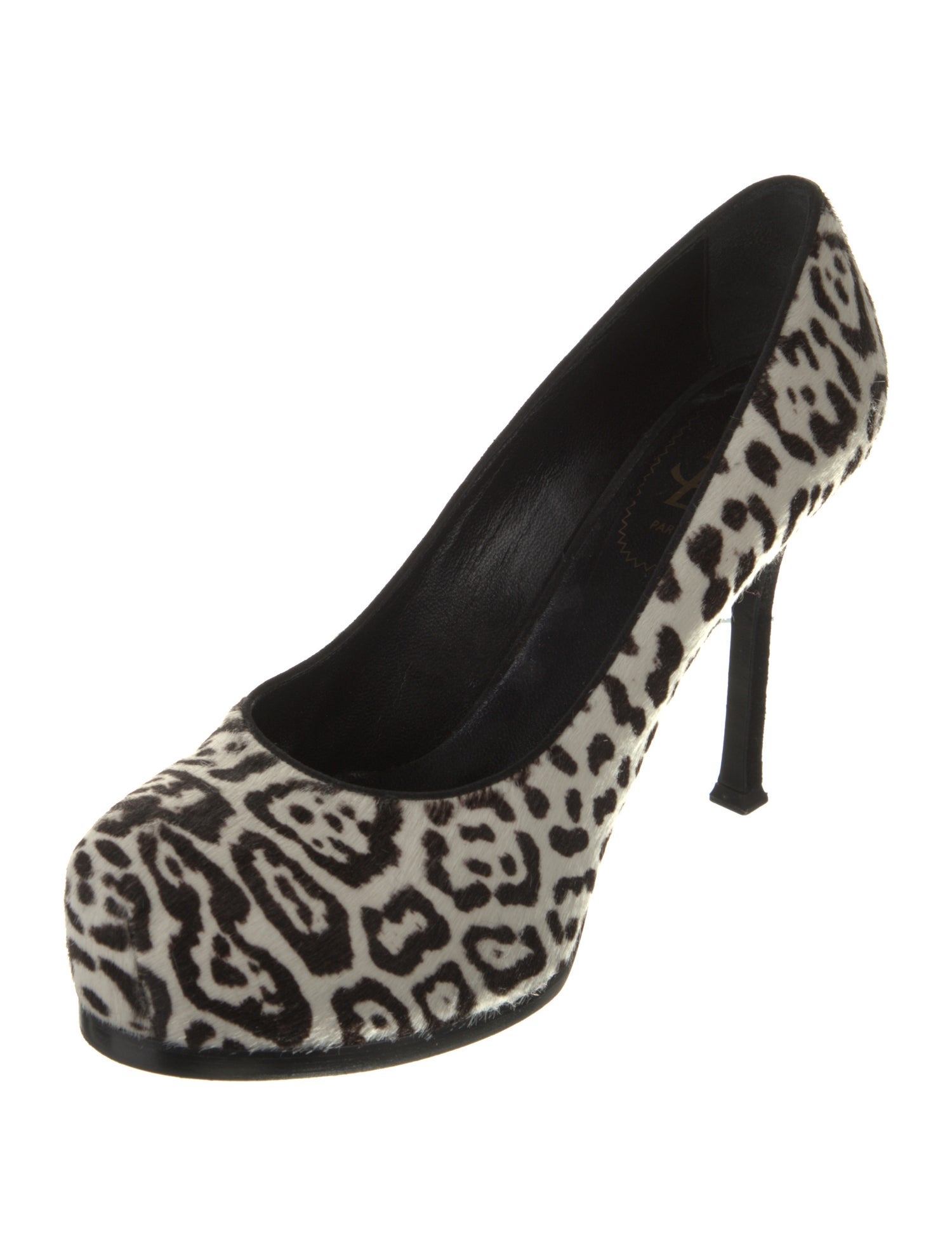 Yves Saint Laurent Rive Gauche Ponyhair Animal Print Pumps