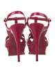 Saint Laurent Patent Leather T-Strap Sandals