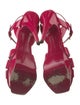 Saint Laurent Patent Leather T-Strap Sandals