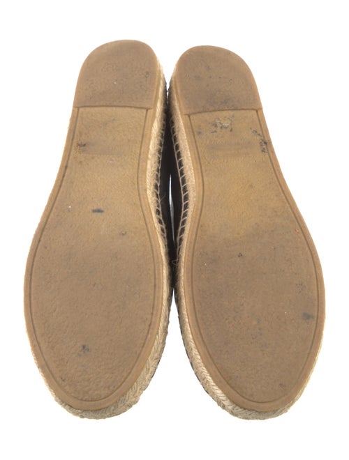 Saint Laurent Leather Whipstitch Trim Espadrilles