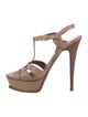Yves Saint Laurent Leather T-Strap Sandals