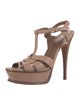 Yves Saint Laurent Leather T-Strap Sandals